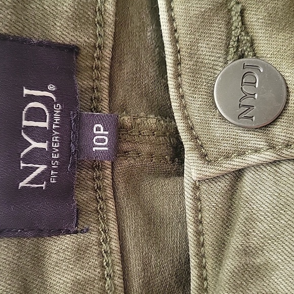 NYDJ NOT YOUR DAUGHTER'S JEANS Women's Green Ankle Cropped Wide Leg Jeans Sz 10 - Picture 2 of 6